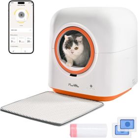 60L Automatic Cat Litter Box, Smart App Control, Deodorizing, Infrared Sensor, Suitable For Multiple Cats