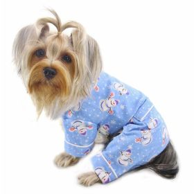 Snowman & Snowflake Flannel Pajamas with 2 Pockets - XS