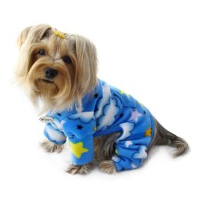 Stars and Clouds Fleece Turtleneck Pajamas - S