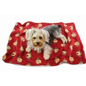 Silly Monkey Ultra-Plush Blanket - Burgundy - L