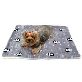 Ultra Thick Plush Penguins Blanket  - L