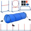 VEVOR Dog Agility Training Equipment 5 PCS Set with Hurdles Tunnel Jump Ring