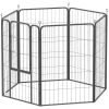 6 Panels Heavy Duty Dog Playpen Outdoor Indoor with Door & Strap, 39" Height Portable & Foldable Pet Playpen