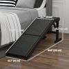 Pet Ramp Bed Steps for Dogs Cats Non-slip Carpet Top Platform Pine Wood 59"L x 16"W x 20"H Black