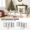 31.5" Dog Playpen Indoor Outdoor, Portable Foldable 8 Panels Pet Playpen with Door & Strap for Medium Dogs
