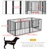 Dog Fence Outdoor 6 Panels 24" Height Indoor Steel Pet Exercise Pen DIY Design for Small Dogs