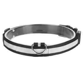 LED Dog Collar USB Rechargeable Adjustable Dog Safety Collar Night Safety Flashing Luminous Light up Collar (Option: DogCollarXLColor)
