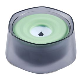No Spill Dog Cat Water Bowl Spill Proof Slow Water Feeder 47.35oz Pet Water Dispenser Travel Dog Bowl for Dogs/Cats/Pets (Option: DogWaterBowlGreen)
