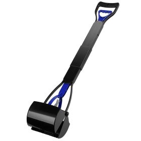 31.5in Pet Pooper Scooper Foldable Long Handle Dog Poop Waste Pick Up Rake for Large Medium Small Dogs Cats Pets (Option: PooperScooperBlue)