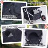 Dog Stroller, One-click Folding Pet Stroller with Cup Holder, 4 Wheels Travel Carrier w/ Brakes, 360° Swiveling Front Wheels, Storage Basket